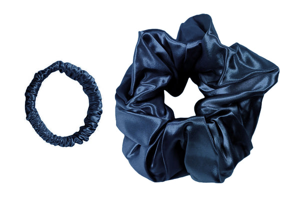 Maxi and Mini Scrunchie Duo - French Navy