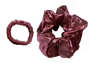 Maxi and Mini Scrunchie Duo - Wine