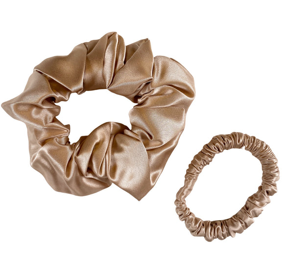 Maxi & Mini Scrunchie Duo - Champange