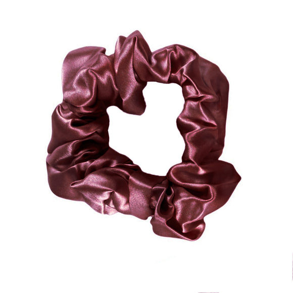 Midi Silk Scrunchie - Wine