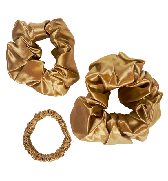 Signature Scrunchie Trio - Lux Gold