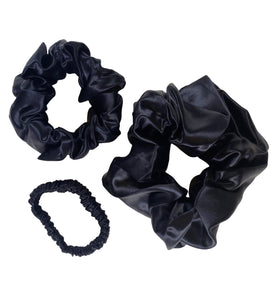 Signature Scrunchie Trio - Midnight Black